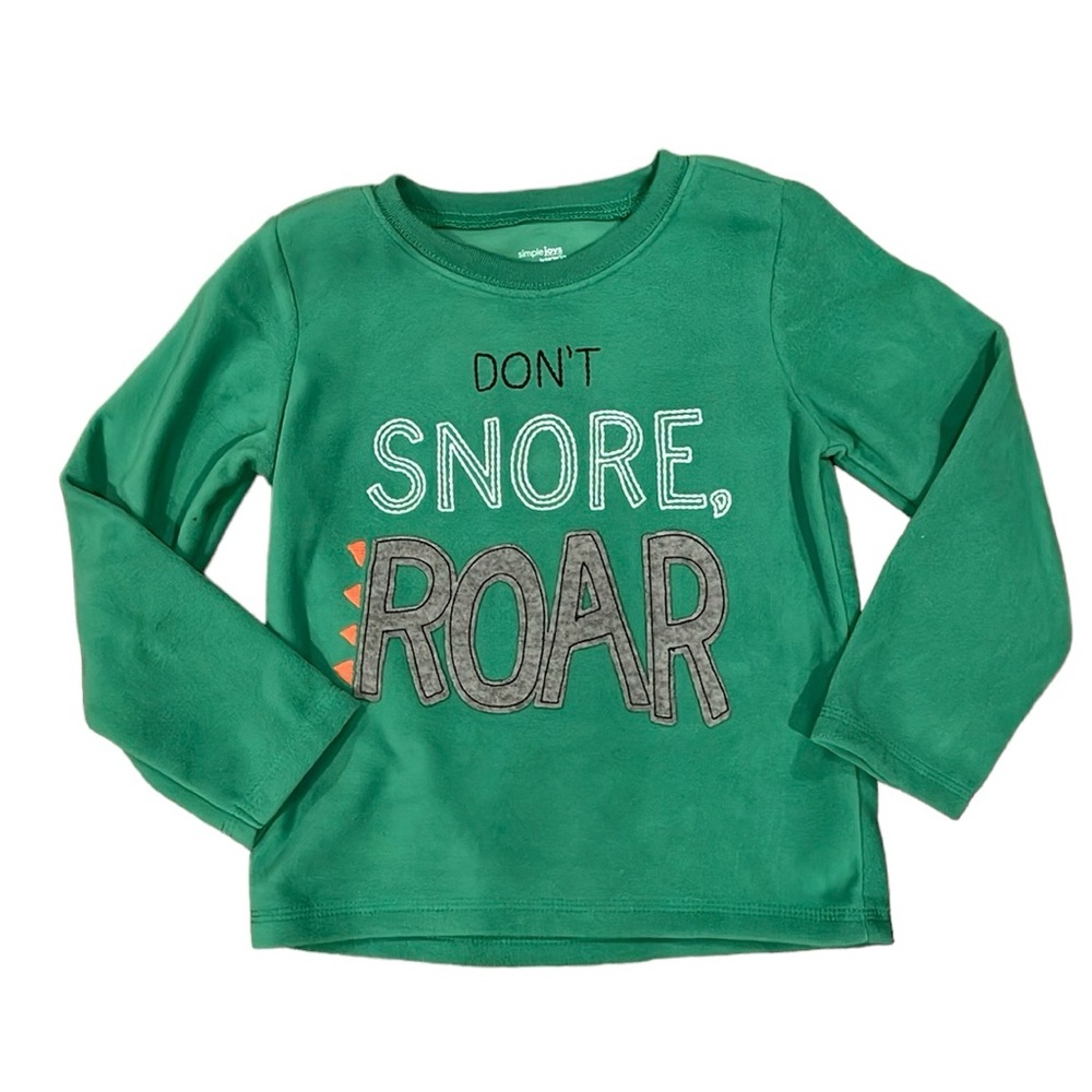NWOT Green Dino Pajama Top Size 4T